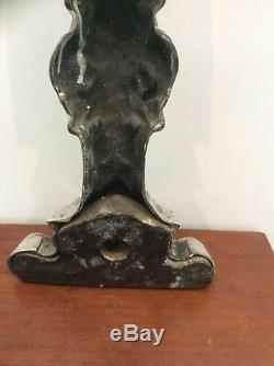 Stunning Silver Plate Door Stop Nude Lady Art Decco/nouveaux Circa 1900