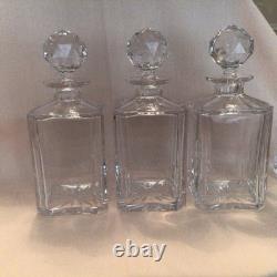Stunning Vintage Tantalus, Three Cut Glass Decanters In A Silver Plate Tantalus