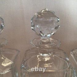 Stunning Vintage Tantalus, Three Cut Glass Decanters In A Silver Plate Tantalus