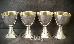 Stunning WMF Art Nouveau Silver Plated Egg Stand Set, Egg Cup with Gilt, Egg Spoon