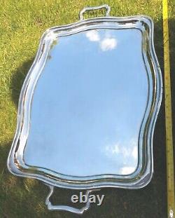 Super Butlers Heavy Art Deco Antique Silver Plate Tray Large Quality Original Gd