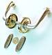 Super Pair Heavy Quality Antique Silver Plate Regency Revival Lever Door Handles