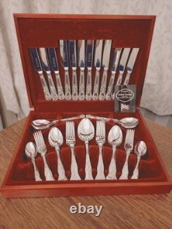 Superb 44 Pc Silver Plate KINGS Pattern CUTLERY CANTEEN -Cooper Ludlam Sheffield