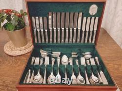 Superb 91 Pc Silver Plate HARLEY PATTERN Cutlery Set George Butler Sheffield