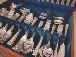 Superb 91 Pc Silver Plate HARLEY PATTERN Cutlery Set George Butler Sheffield