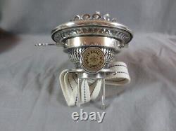 Superb Antique Silver Plated Hinks Walker & Hall Duplex Oil Lamp Burner