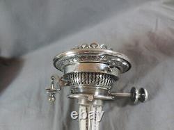 Superb Antique Silver Plated Hinks Walker & Hall Duplex Oil Lamp Burner