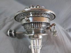 Superb Antique Silver Plated Hinks Walker & Hall Duplex Oil Lamp Burner