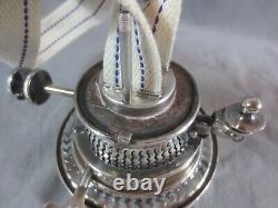 Superb Antique Silver Plated Hinks Walker & Hall Duplex Oil Lamp Burner