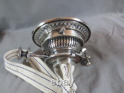 Superb Antique Silver Plated Hinks Walker & Hall Duplex Oil Lamp Burner