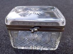 Superb Edwardian Cut Glass & Silver Plate Jewellery Box Casket WMF Factory