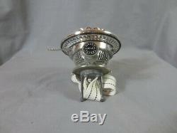 Superb Silver Plated Antique Victorian Brass Hinks Duplex Oil Lamp Burner