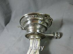 Superb Silver Plated Antique Victorian Brass Hinks Duplex Oil Lamp Burner