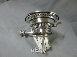 Superb Silver Plated Antique Victorian Brass Hinks Duplex Oil Lamp Burner