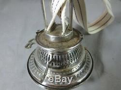 Superb Silver Plated Antique Victorian Brass Hinks Duplex Oil Lamp Burner