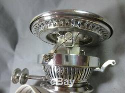 Superb Silver Plated Antique Victorian Brass Hinks Duplex Oil Lamp Burner