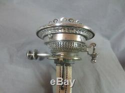 Superb Silver Plated Antique Victorian Brass Hinks Duplex Oil Lamp Burner