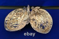 Superb Silver Plated Double Walnut Shaped Serving Dish Late 19th Century