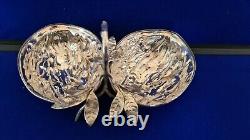 Superb Silver Plated Double Walnut Shaped Serving Dish Late 19th Century
