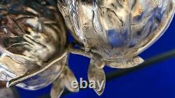 Superb Silver Plated Double Walnut Shaped Serving Dish Late 19th Century