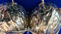 Superb Silver Plated Double Walnut Shaped Serving Dish Late 19th Century