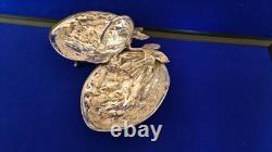 Superb Silver Plated Double Walnut Shaped Serving Dish Late 19th Century