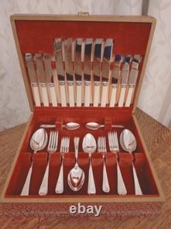 Superb Vintage 38 Pc EPNS Faux Bone CUTLERY CANTEEN SET Thos McCork Sheffield