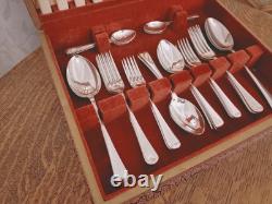 Superb Vintage 38 Pc EPNS Faux Bone CUTLERY CANTEEN SET Thos McCork Sheffield