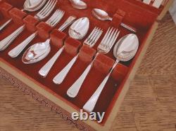 Superb Vintage 38 Pc EPNS Faux Bone CUTLERY CANTEEN SET Thos McCork Sheffield