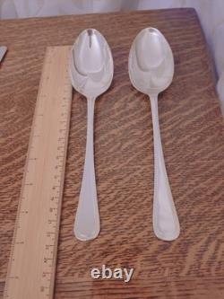 Superb Vintage 44 Pc BEAD PATTERN Silver Plate Cutlery Set Latham&Owen Sheffield