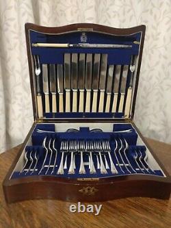 Superb Vintage 48 Piece ART DECO CUTLERY CANTEEN Geo Butler Sheffield 1930s