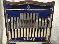 Superb Vintage 48 Piece ART DECO CUTLERY CANTEEN Geo Butler Sheffield 1930s