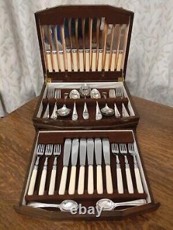 Superb Vintage 56 Piece EPNS ART DECO CUTLERY CANTEEN Made in Sheffield 1930s