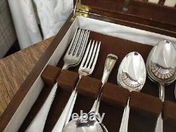 Superb Vintage 56 Piece EPNS ART DECO CUTLERY CANTEEN Made in Sheffield 1930s