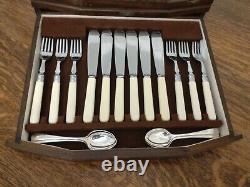 Superb Vintage 56 Piece EPNS ART DECO CUTLERY CANTEEN Made in Sheffield 1930s