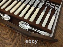Superb Vintage 56 Piece EPNS ART DECO CUTLERY CANTEEN Made in Sheffield 1930s