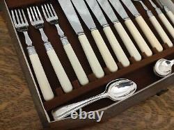 Superb Vintage 56 Piece EPNS ART DECO CUTLERY CANTEEN Made in Sheffield 1930s