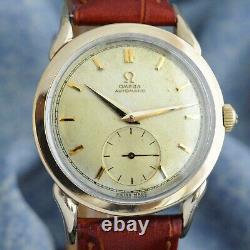 Swiss 1950' Omega 2596 Bumper Automatic Factory Original Dial Gold Plated Watch