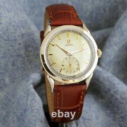 Swiss 1950' Omega 2596 Bumper Automatic Factory Original Dial Gold Plated Watch