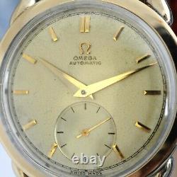 Swiss 1950' Omega 2596 Bumper Automatic Factory Original Dial Gold Plated Watch