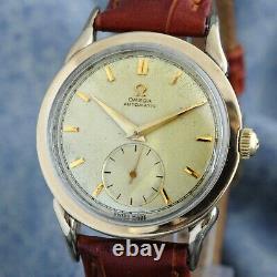 Swiss 1950' Omega 2596 Bumper Automatic Factory Original Dial Gold Plated Watch