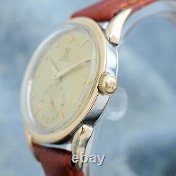 Swiss 1950' Omega 2596 Bumper Automatic Factory Original Dial Gold Plated Watch