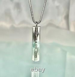 TIFFANY & Co. 1837 Bar Plate Necklace Pendant Snake 17 Mirror Finish Shine well