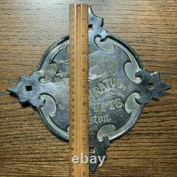 TUFTS Arctic Soda Water engraved silver plated soda fountain plaque 1863 Patent