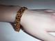 Taiwan Sterling Vermeil 925 Heavy Plate Nugget Bracelet 7 7.5