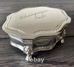 Tanner Fletcher Silver Plated Champagne Taste Jewelry Trinket Box Retail £265