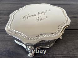 Tanner Fletcher Silver Plated Champagne Taste Jewelry Trinket Box Retail £265