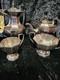Tea And Coffee Set White Metal 1912 Presentation On Marraige 1919