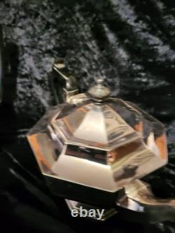 Tea And Coffee Set White Metal 1912 Presentation On Marraige 1919