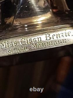 Tea And Coffee Set White Metal 1912 Presentation On Marraige 1919